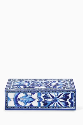 Large Maiolica-print Box in Plexiglass