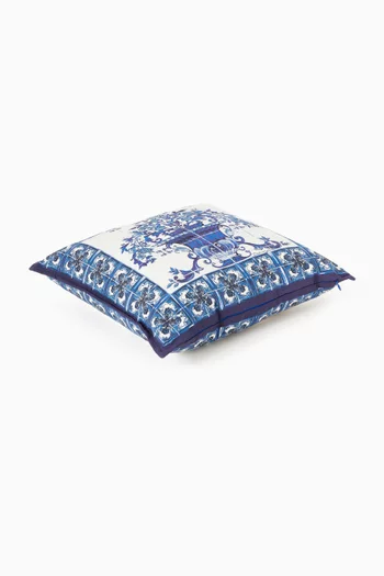 Small Blu Mediterraneo Cushion in Velvet