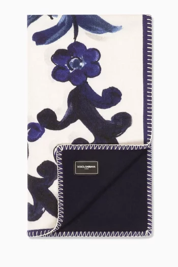 Blu Mediterraneo Blanket in Wool