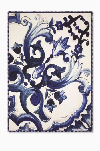 Blu Mediterraneo Blanket in Wool