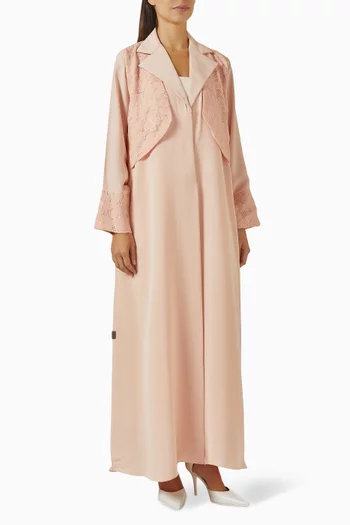 Overlay Schiffli Net Abaya