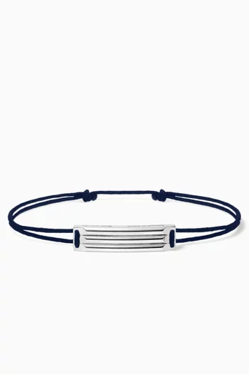 Godron Cord Bracelet in Sterling Silver