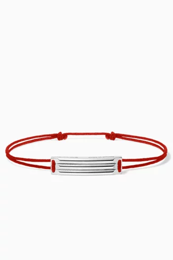 Godron Cord Bracelet in Sterling Silver