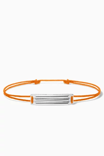 Godron Cord Bracelet in Sterling Silver