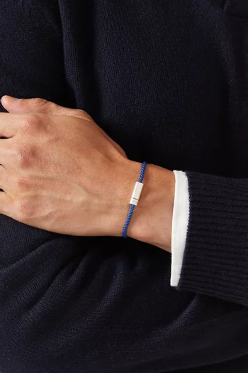 Nato Cable Cord Bracelet in Sterling Silver