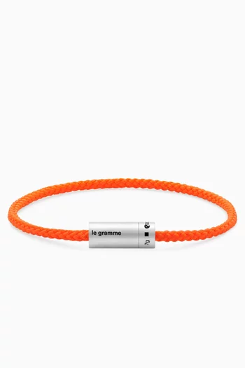 Nato Cable Cord Bracelet in Sterling Silver