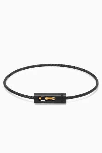 Cable Bracelet in 18kt Yellow Gold & Silver