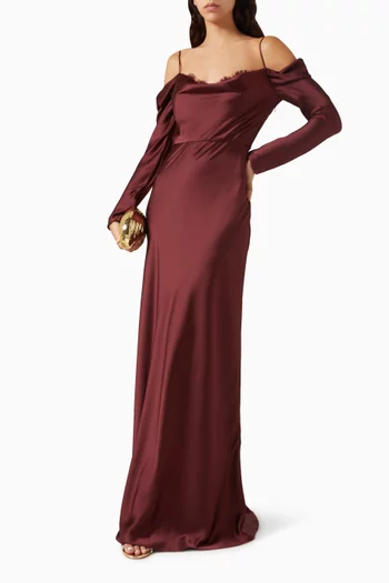 فستان سهرة أفالون بأكتاف مكشوفة