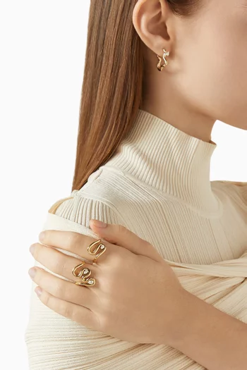 خاتم دريفت مرصع بالماس ذهب عيار 18