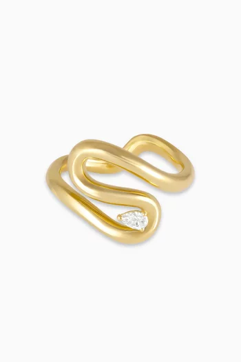 خاتم ويرل مرصع بالماس ذهب عيار 18