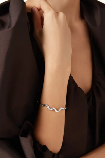 Drizzle Bangle in 18kt White Gold