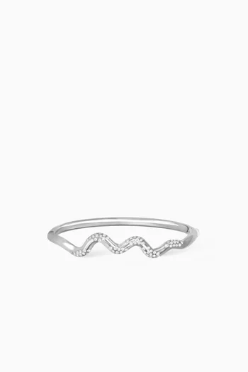 Drizzle Bangle in 18kt White Gold