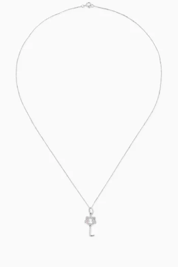 Maya & Friends Letter 'L' Necklace in 18kt White Gold