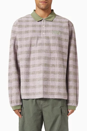 بلوزة رغبي مخططة بأكمام طويلة