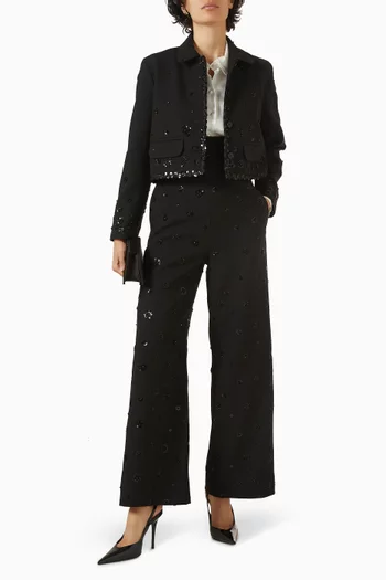 بنطال بيتيلوار مطرز