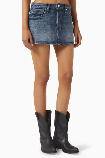 Cherry Mini Skirt in Denim