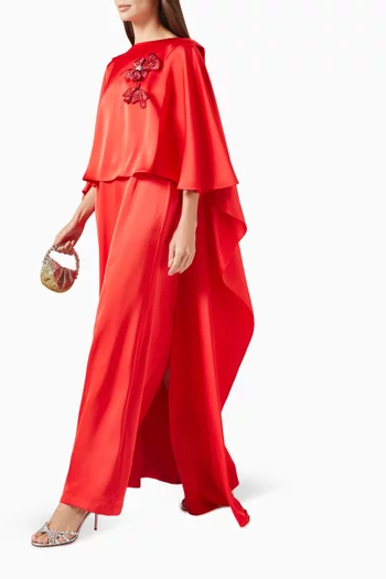 فستان طويل بكاب