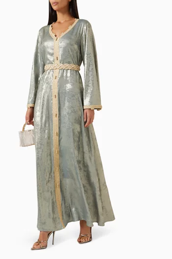 Embroidered Belted Kaftan