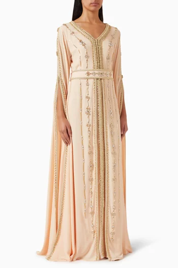 Embellished Belted Kaftan