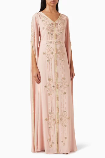 Embellished Belted Kaftan