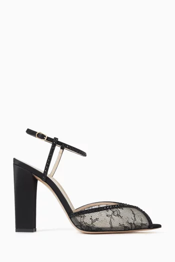 Katy 105 Pumps in Lace & Satin