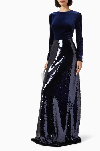 Sheath Gown in Velvet