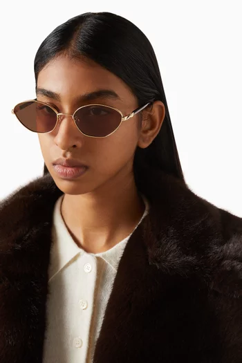 Le Bebe Cat-eye Sunglasses in Metal