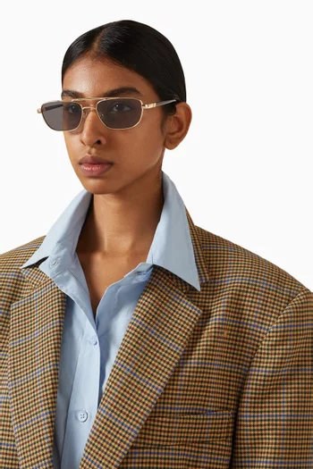 نظارة شمسية لو ميمي بتصميم أفياتور وإطار معدن