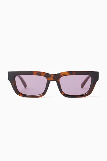 Le Castle Rectangle Sunglasses in Polymer