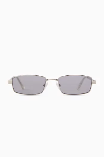 Bizarro Rectangle Sunglasses in Metal