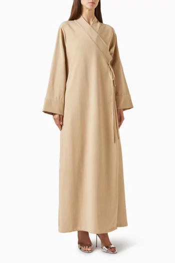 Tie-rope Abaya in Stretch-rayon