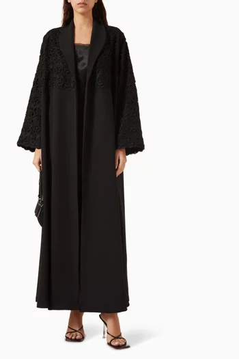 Dantil Lace Abaya in Polycrepe