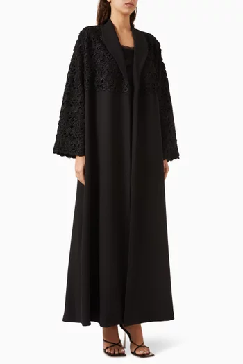 Dantil Lace Abaya in Polycrepe