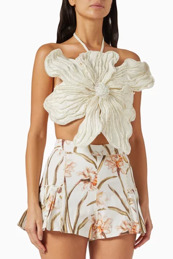 Bead-embellished Flower Top