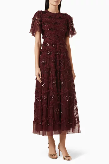 فستان سهرة ديزي ويف بطول الكاحل تول