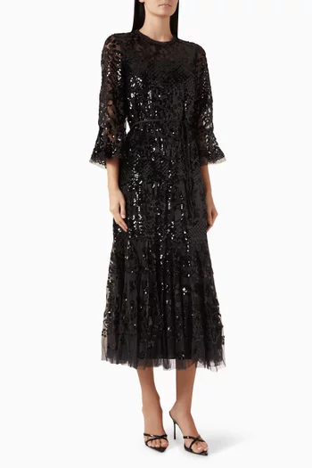 Snowdrop Embellished Gown in Tulle