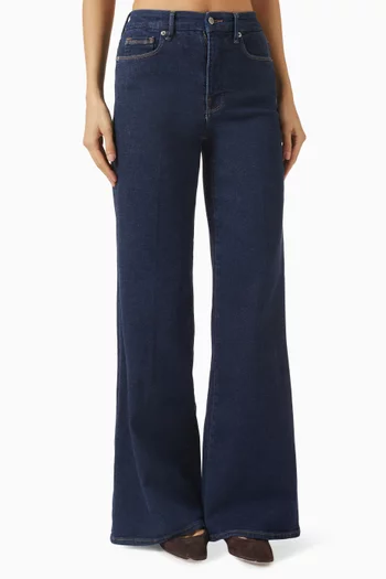 Good Waist Palazzo Jeans in Denim