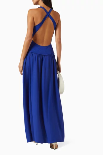 Maggie Open-back Dress in Viscose Blend