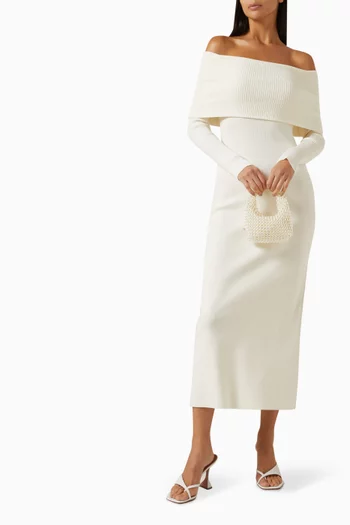 Sabrina Off-shoulder Dress in Viscose Blend