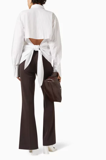 Tie-back Shirt in Cotton-poplin