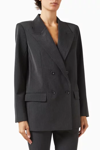 Essential Suiting Oversized Double-breasted Blazer