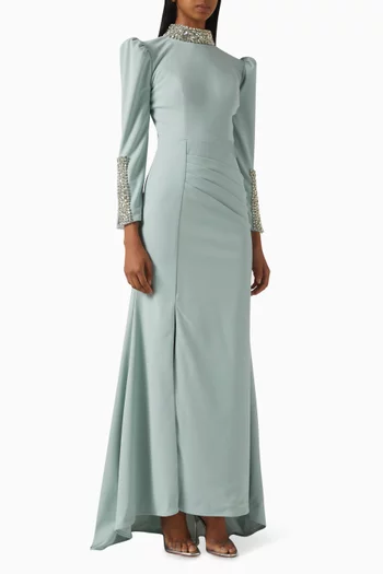 Crystal-embellished Maxi Dress