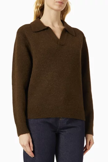 سترة بياقة مفتوحة نسيج قطن