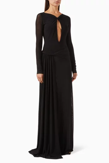 فستان ايرينا طويل قماش شبكي