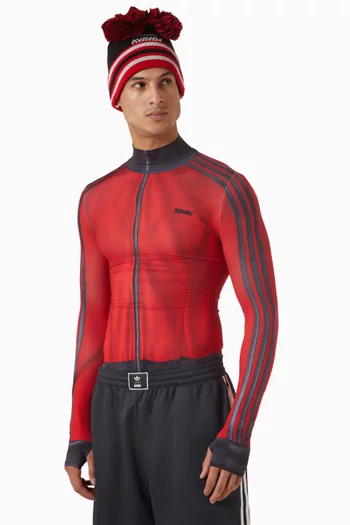 قبعة بيني بكرات بوم بوم منسوجة من أكريليك أديداس × افافاف