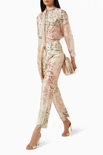 Scarf Shirt & Pants Set in Chanderi