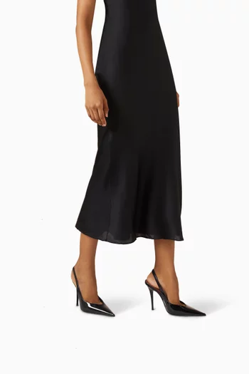 حذاء كلاسيك أنوك بسير خلفي وكعب 105 مم جلد لامع