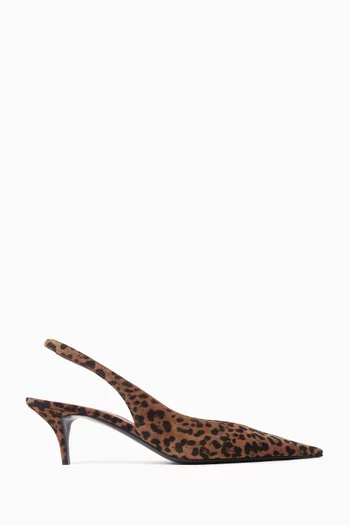 Anok Slingback Pumps in Printed Suede