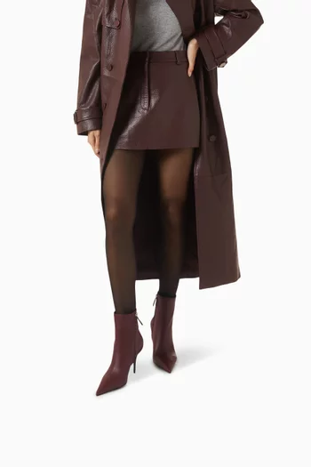 حذاء بوت باربرا بكعب 90 مم جلد نابا