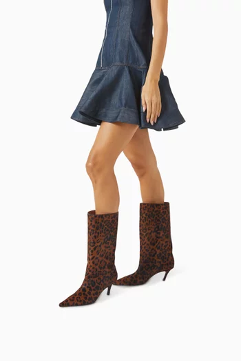 Fiona 60 Boots in Pony-effect Leather